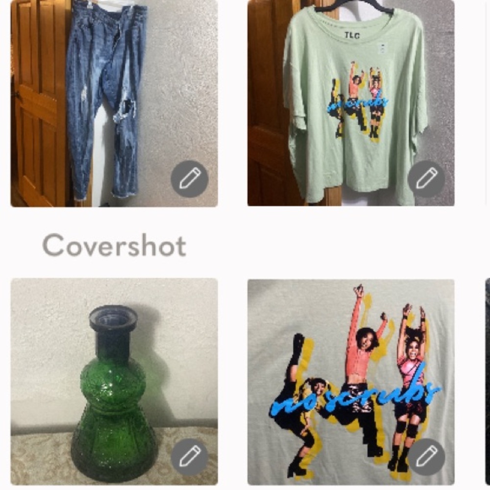 Kut Jeans Tattered 16W+TLC No Scrubs tee NEW 4X+🫗9x5”ish🏺glass Vase🍀